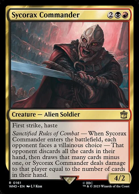 Sycorax Commander, carta Magic di tipo Creature — Alien Soldier illustrata da L J Koh
