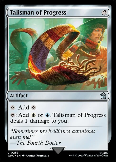Talisman of Progress, carta Magic di tipo Artifact illustrata da Andrey Kuzinskiy