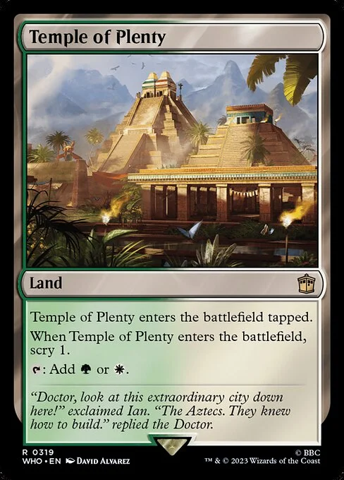 Temple of Plenty, carta Magic di tipo Land illustrata da David Álvarez