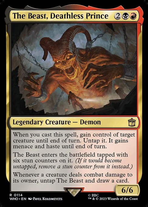 The Beast, Deathless Prince, carta Magic di tipo Legendary Creature — Demon illustrata da Pavel Kolomeyets