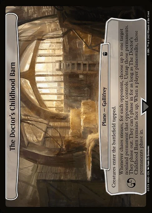 The Doctor's Childhood Barn, carta Magic di tipo Plane — Gallifrey illustrata da John Di Giovanni