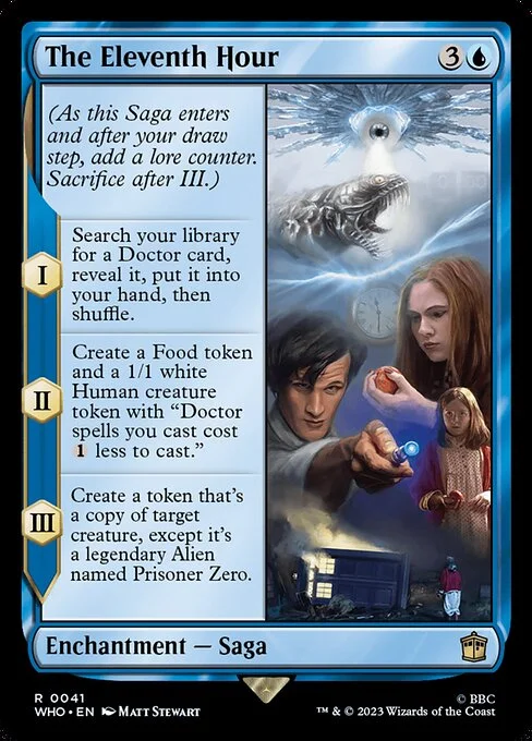 The Eleventh Hour, carta Magic di tipo Enchantment — Saga illustrata da Matt Stewart