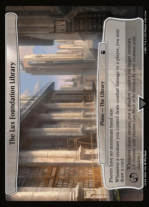 The Lux Foundation Library, carta Magic di tipo Plane — The Library illustrata da Wei Guan