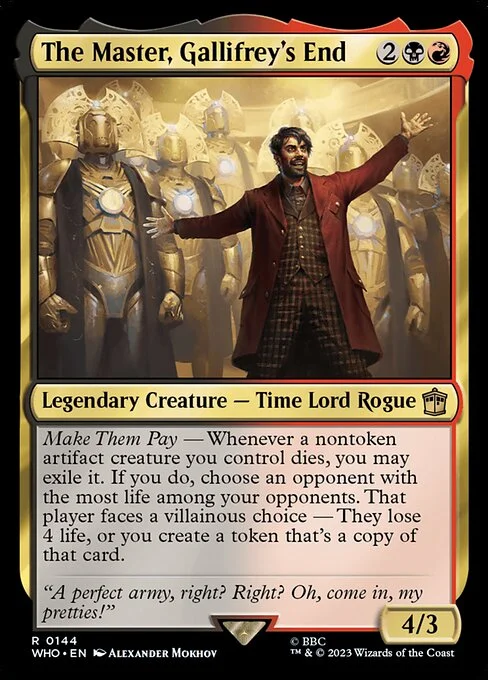 The Master, Gallifrey's End, carta Magic di tipo Legendary Creature — Time Lord Rogue illustrata da Alexander Mokhov