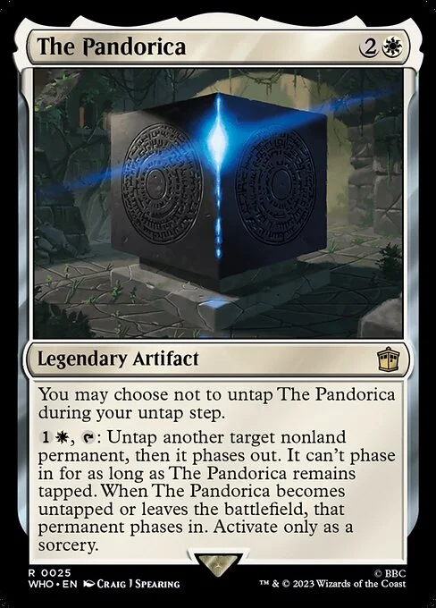 The Pandorica, carta Magic di tipo Legendary Artifact illustrata da Craig J Spearing