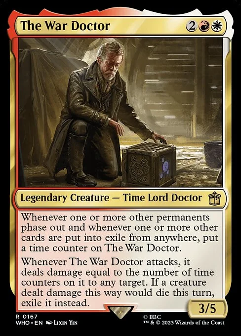 The War Doctor, carta Magic di tipo Legendary Creature — Time Lord Doctor illustrata da Lixin Yin