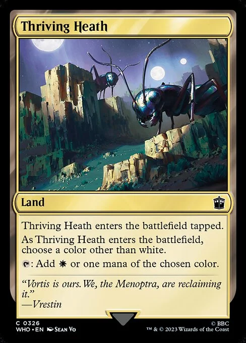 Thriving Heath, carta Magic di tipo Land illustrata da Sean Vo