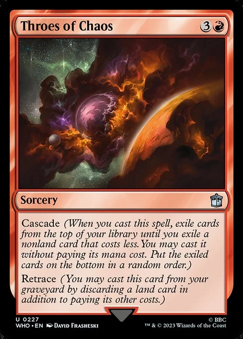 Throes of Chaos, carta Magic di tipo Sorcery illustrata da David Frasheski