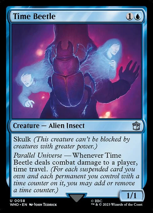 Time Beetle, carta Magic di tipo Creature — Alien Insect illustrata da John Tedrick