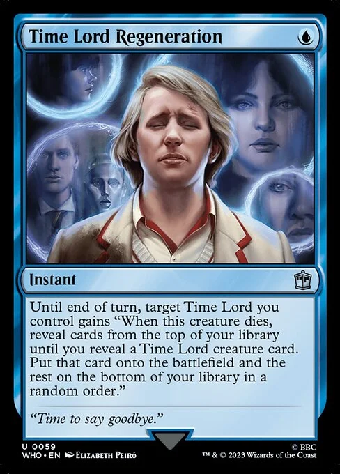 Time Lord Regeneration, carta Magic di tipo Instant illustrata da Elizabeth Peiró