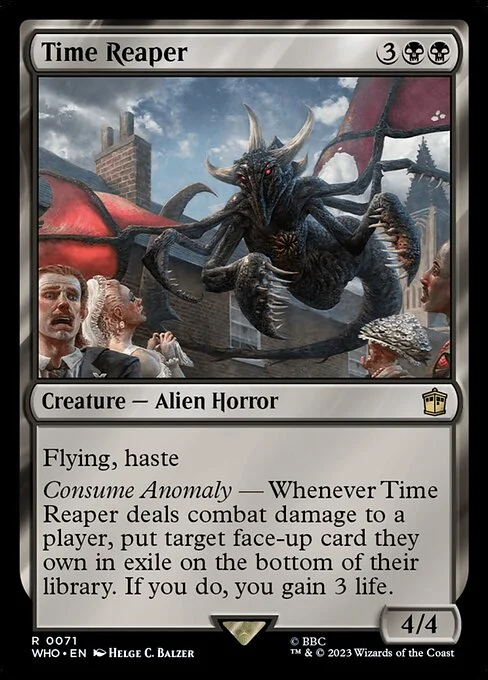 Time Reaper, carta Magic di tipo Creature — Alien Horror illustrata da Helge C. Balzer