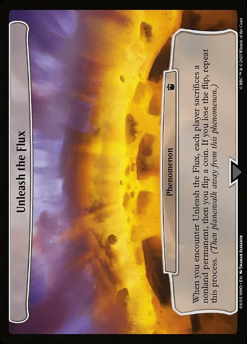 Unleash the Flux, carta Magic di tipo Phenomenon illustrata da Shahab Alizadeh