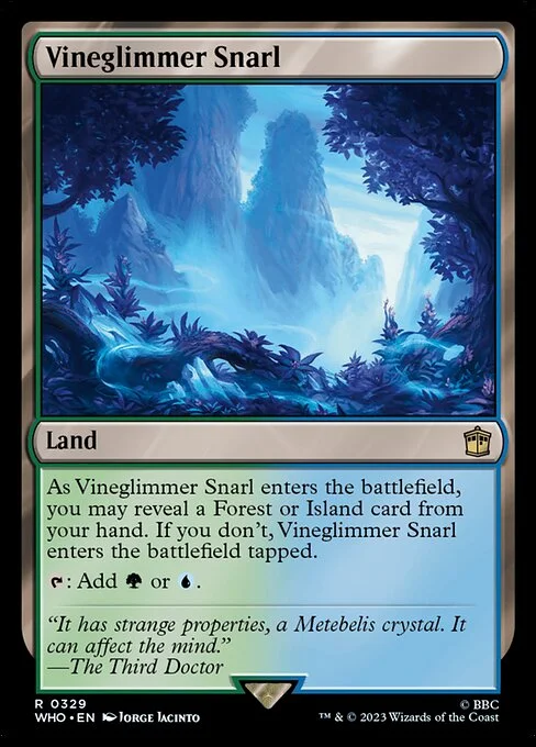 Vineglimmer Snarl, carta Magic di tipo Land illustrata da Jorge Jacinto