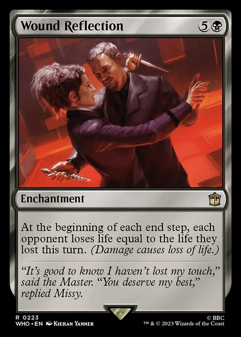 Wound Reflection, carta Magic di tipo Enchantment illustrata da Kieran Yanner