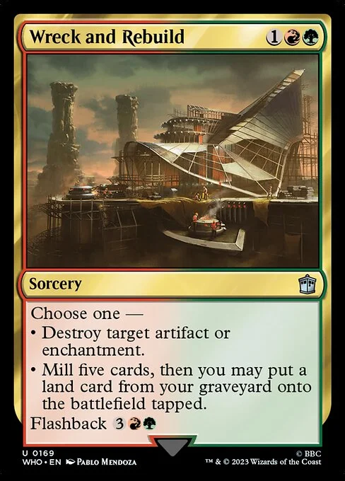 Wreck and Rebuild, carta Magic di tipo Sorcery illustrata da Pablo Mendoza