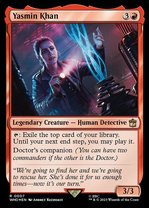 Yasmin Khan, carta Magic di tipo Legendary Creature — Human Detective illustrata da Andrey Kuzinskiy
