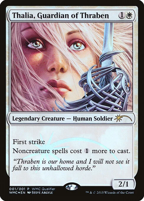 Thalia, Guardian of Thraben, carta Magic di tipo Legendary Creature — Human Soldier illustrata da Steve Argyle