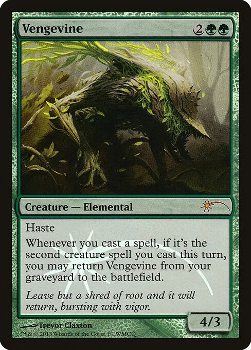 Vengevine, carta Magic di tipo Creature — Elemental illustrata da Trevor Claxton