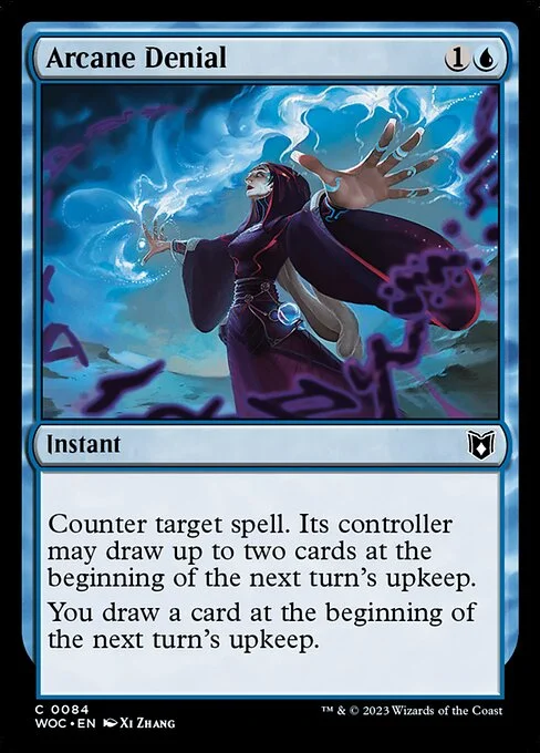 Arcane Denial, carta Magic di tipo Instant illustrata da Xi Zhang