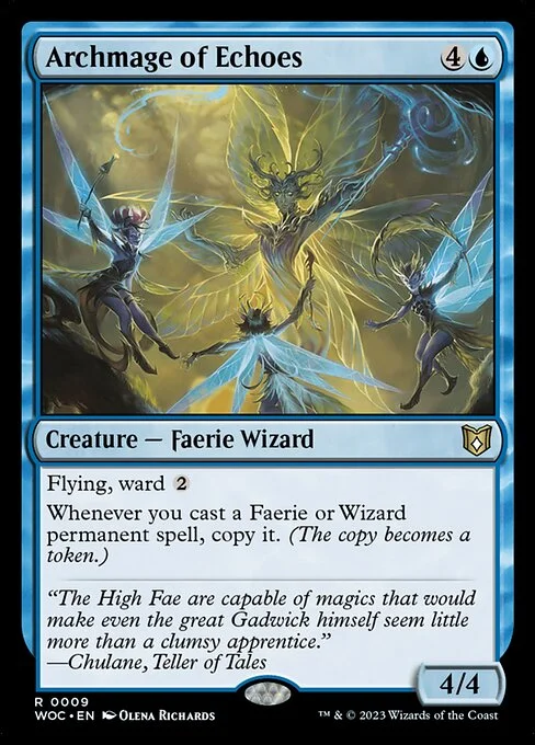Archmage of Echoes, carta Magic di tipo Creature — Faerie Wizard illustrata da Olena Richards