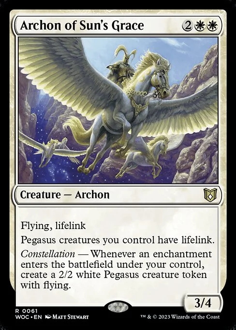 Archon of Sun's Grace, carta Magic di tipo Creature — Archon illustrata da Matt Stewart
