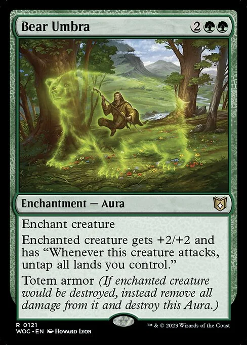 Bear Umbra, carta Magic di tipo Enchantment — Aura illustrata da Howard Lyon