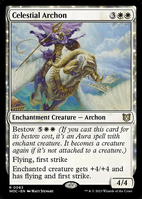 Celestial Archon, carta Magic di tipo Enchantment Creature — Archon illustrata da Matt Stewart