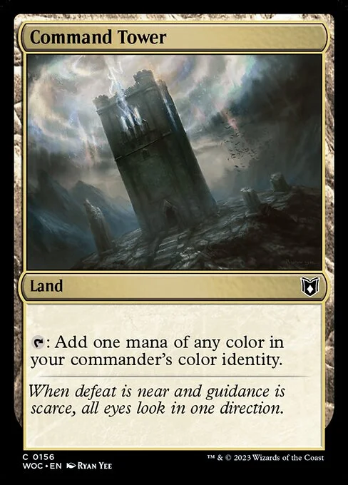 Command Tower, carta Magic di tipo Land illustrata da Ryan Yee