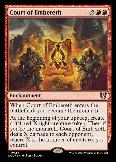 Court of Embereth, carta Magic di tipo Enchantment illustrata da Peter Polach