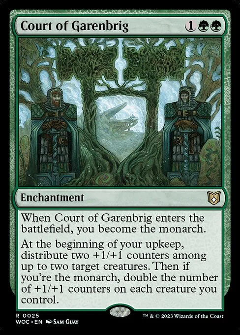 Court of Garenbrig, carta Magic di tipo Enchantment illustrata da Sam Guay