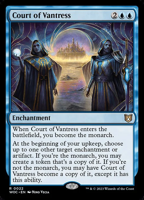 Court of Vantress, carta Magic di tipo Enchantment illustrata da Nino Vecia