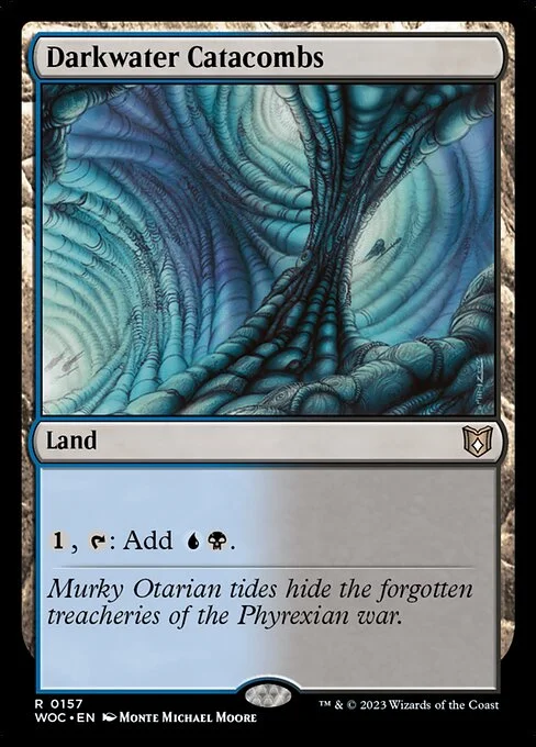 Darkwater Catacombs, carta Magic di tipo Land illustrata da Monte Michael Moore