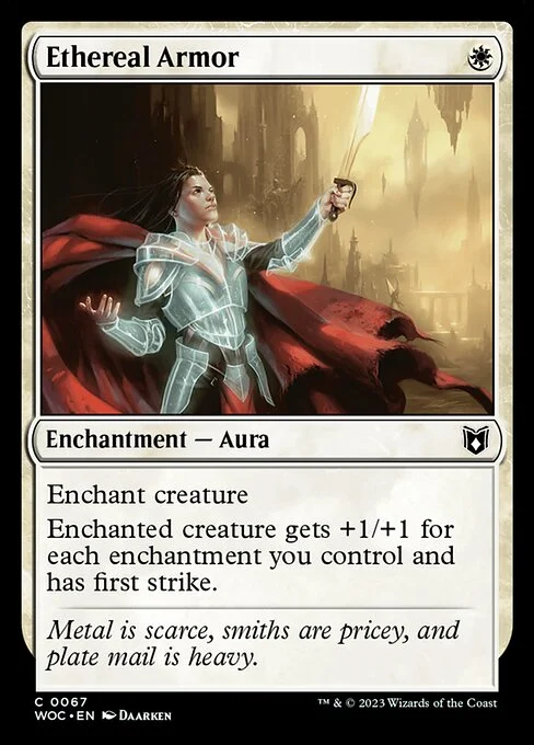Ethereal Armor, carta Magic di tipo Enchantment — Aura illustrata da Daarken