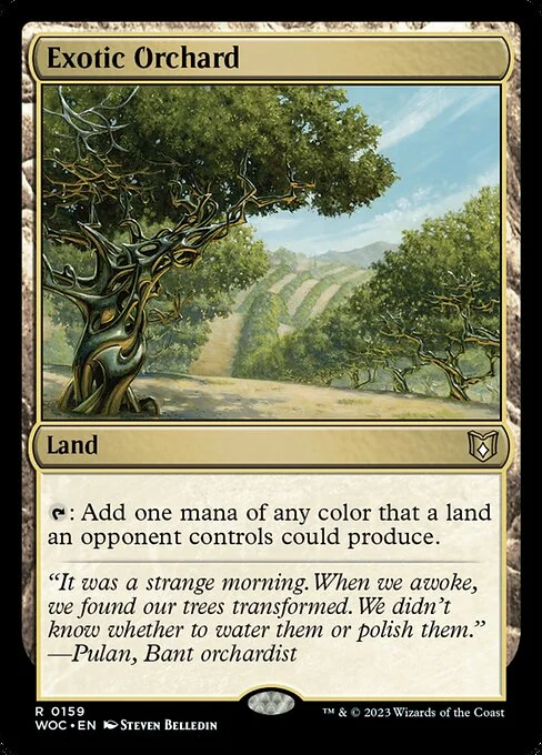 Exotic Orchard, carta Magic di tipo Land illustrata da Steven Belledin