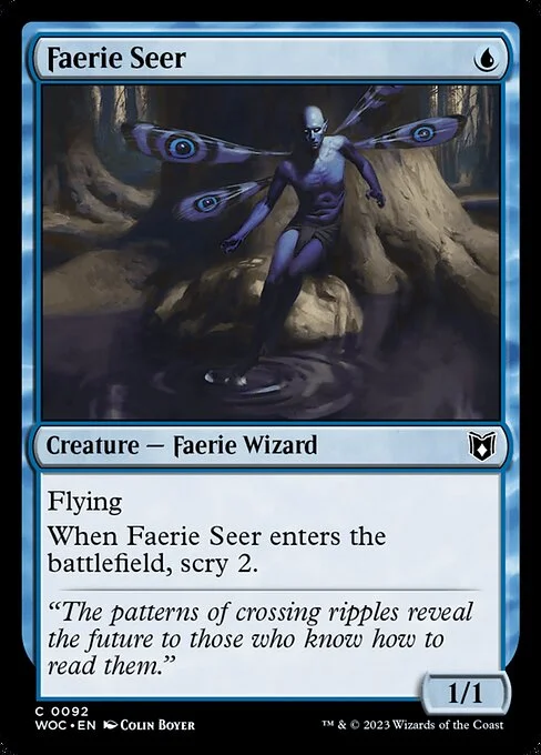 Faerie Seer, carta Magic di tipo Creature — Faerie Wizard illustrata da Colin Boyer
