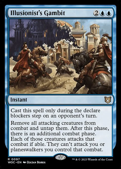 Illusionist's Gambit, carta Magic di tipo Instant illustrata da Zoltan Boros