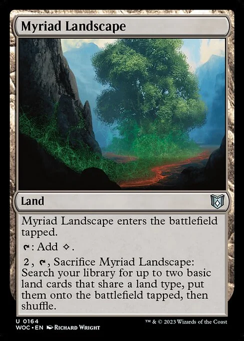 Myriad Landscape, carta Magic di tipo Land illustrata da Richard Wright
