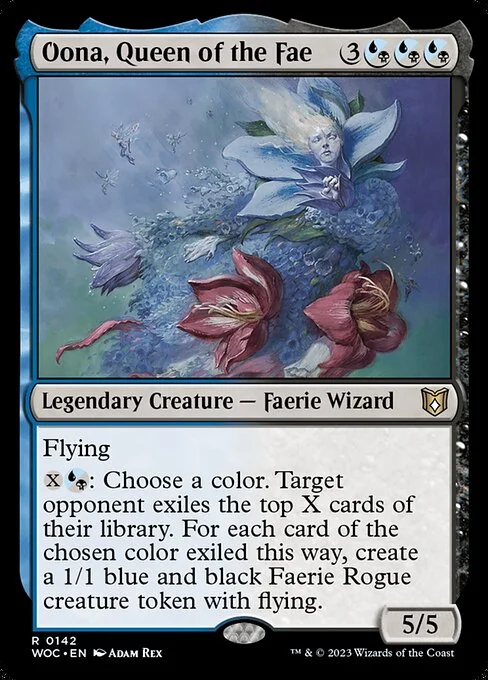Oona, Queen of the Fae, carta Magic di tipo Legendary Creature — Faerie Wizard illustrata da Adam Rex