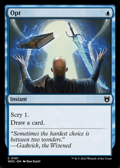 Opt, carta Magic di tipo Instant illustrata da Dan Murayama Scott