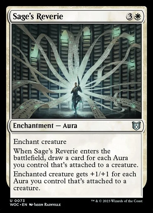 Sage's Reverie, carta Magic di tipo Enchantment — Aura illustrata da Jason Rainville