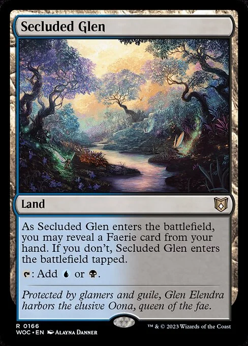 Secluded Glen, carta Magic di tipo Land illustrata da Alayna Danner
