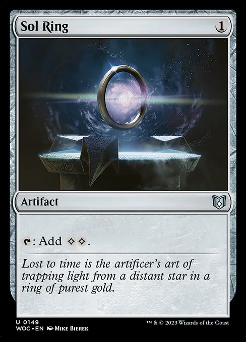 Sol Ring, carta Magic di tipo Artifact illustrata da Mike Bierek