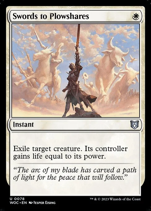 Swords to Plowshares, carta Magic di tipo Instant illustrata da Jesper Ejsing