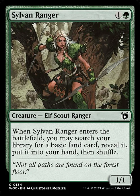Sylvan Ranger, carta Magic di tipo Creature — Elf Scout Ranger illustrata da Christopher Moeller
