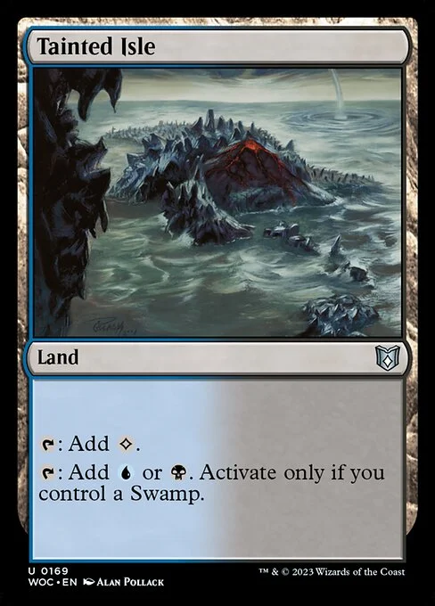 Tainted Isle, carta Magic di tipo Land illustrata da Alan Pollack
