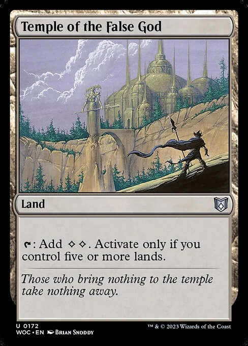 Temple of the False God, carta Magic di tipo Land illustrata da Brian Snõddy