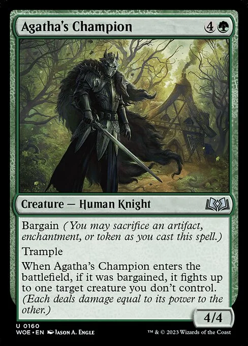 Agatha's Champion, carta Magic di tipo Creature — Human Knight illustrata da Jason A. Engle