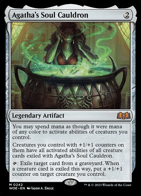 Agatha's Soul Cauldron, carta Magic di tipo Legendary Artifact illustrata da Jason A. Engle
