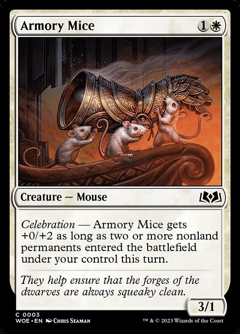 Armory Mice, carta Magic di tipo Creature — Mouse illustrata da Chris Seaman
