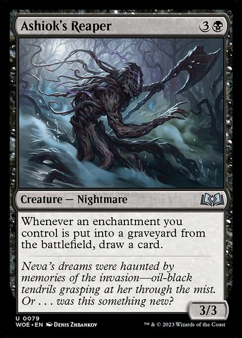 Ashiok's Reaper, carta Magic di tipo Creature — Nightmare illustrata da Denis Zhbankov